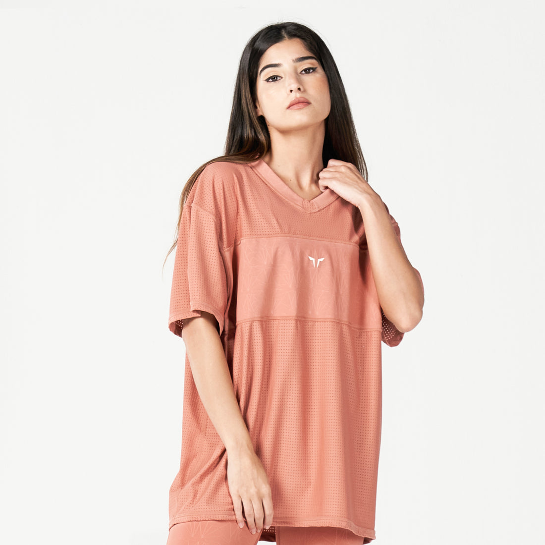Mesh Reversible Tee - Light Mahogany